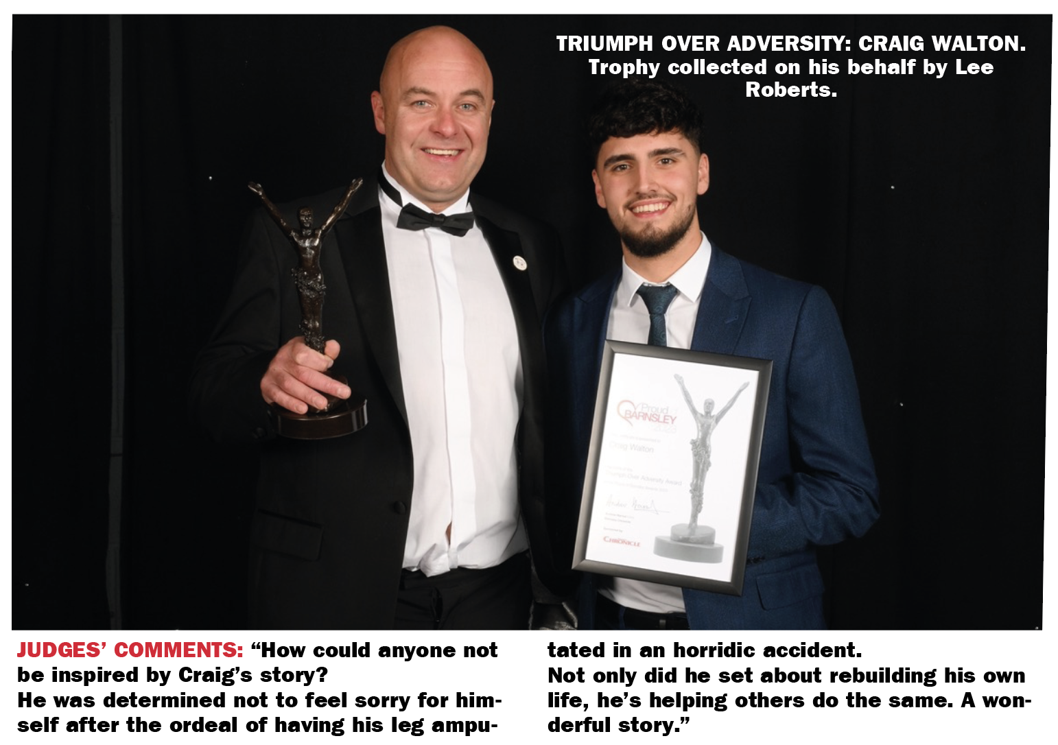 Proud of Barnsley Awards 2023: Triumph Over Adversity winner Craig Walton